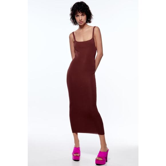 ZARA CHUNKY HIGH HEELED PLATFORM SANDALS - Picture 7 of 10